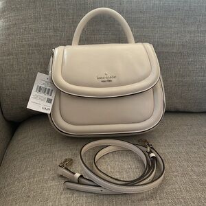 Kate spade puffy smooth leather top handle purse **never worn**